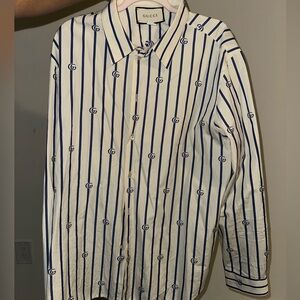 Gucci GG Stripe Button-Down Shirt